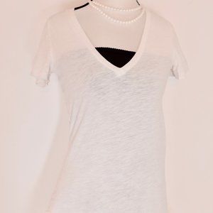 J. Crew Vintage Cotton white/ off-whitet-shirt XXS